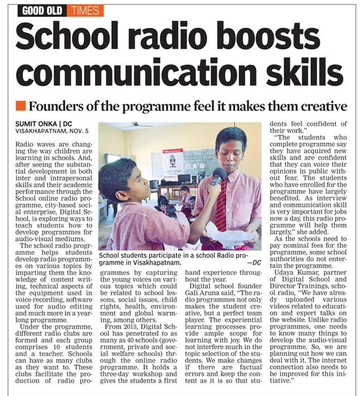 School Radio boosts communication skills
